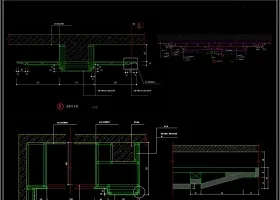 CAD石膏板吊顶节点大样图施工图轻钢龙骨