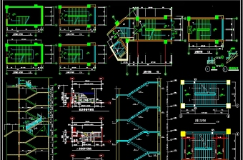 原创精品普通楼梯CAD套图