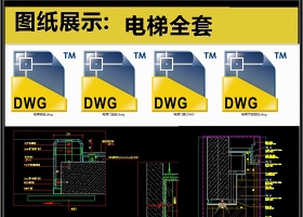 电梯全套详细的CAD图库