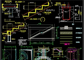 原创2019螺旋楼梯CAD素材