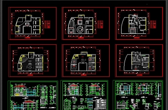 全套奢华别墅cad施工图