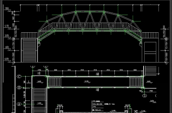 钢结构天桥CAD图纸
