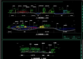 公共绿地绿化CAD平面设计图