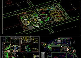 各式小区规划绿化CAD平面图库
