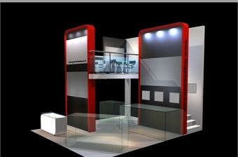 接待区展览设计3Dmax模型下载