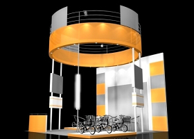 自行车展示展台3Dmax模型