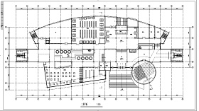长126米宽47.7米五层学校图书馆设计图（带外观效果)
